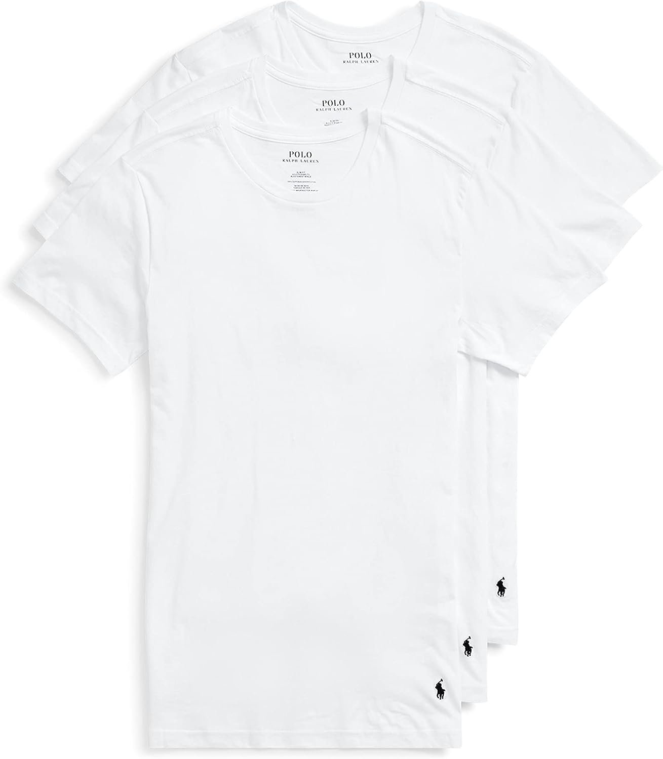 Polo Ralph Lauren Underwear Men’s Slim Fit Cotton Crew Tee 3 Pack