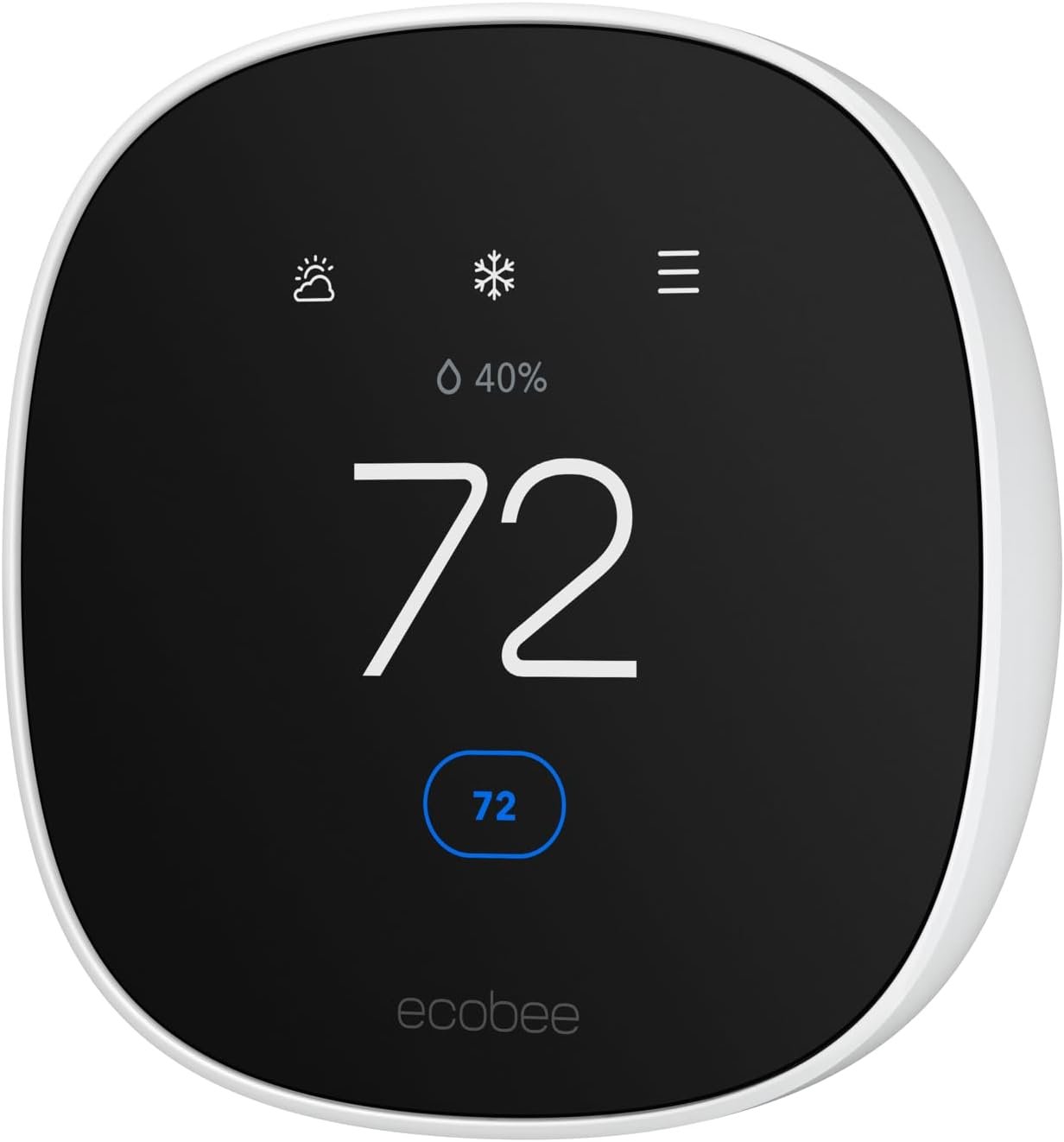 ecobee Smart Thermostat Essential – WiFi Thermostat, Energy Star Certified | Energy Saving Thermostat, works with Siri, Alexa, and Google Home