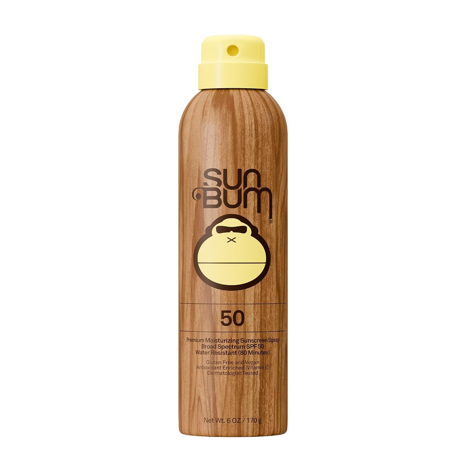 Sun Bum Original SPF 50 Sunscreen Body Spray – Broad Spectrum Moisturizing Sunscreen with Vitamin E – Hawaii 104 Act Compliant (Made without Octinoxate & Oxybenzone) – 6 oz