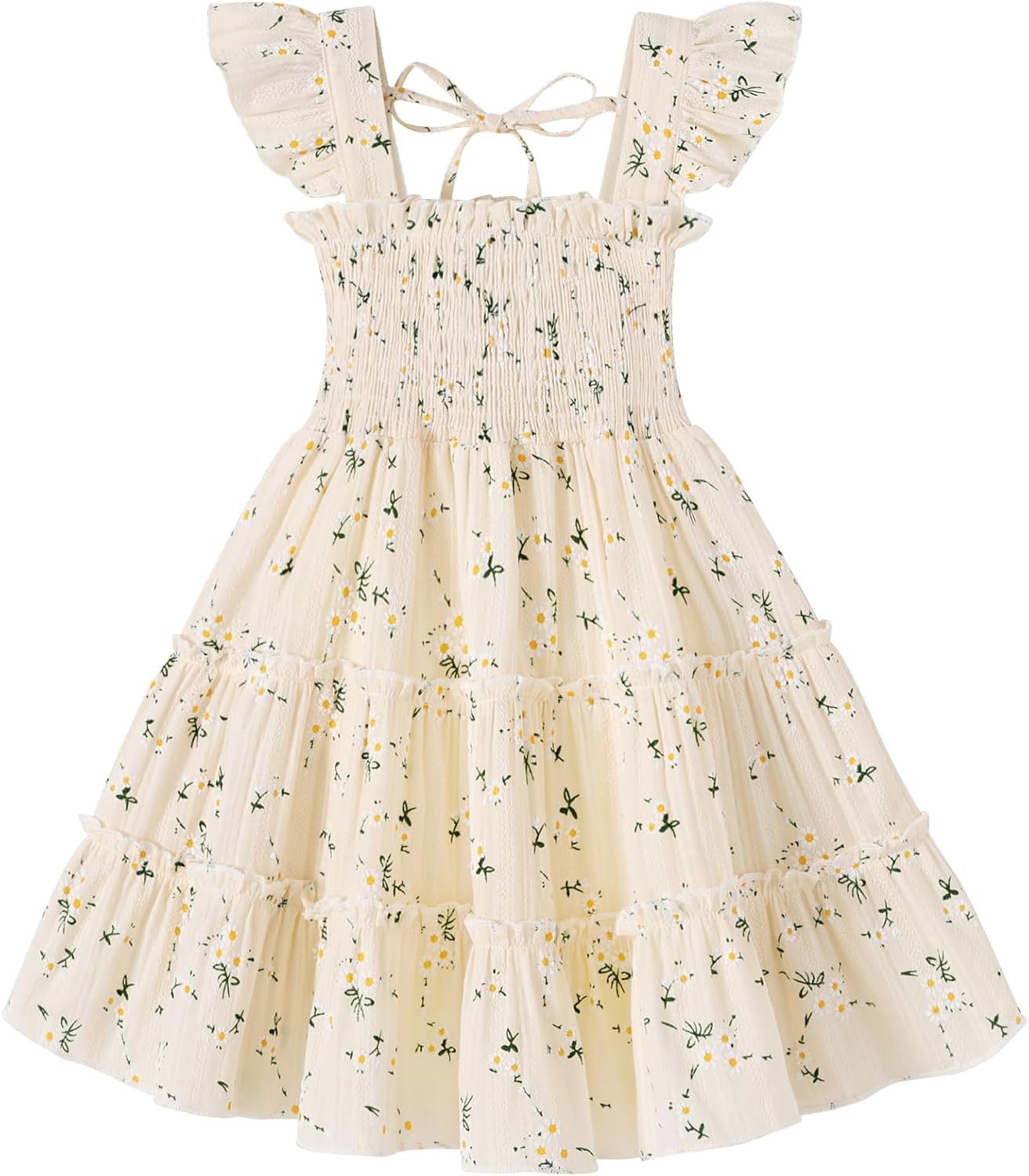 YOUNGER TREE Toddler Girl Dress Kids Sleeveless Ruffle Dresses for Girls Summer Outfits Beach Sundress
