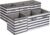 Amazon Basics Collapsible Fabric Storage Bins with Handles, Cube Organizer for Home Organization, 10.5″x10.5″x11″, White/Light Grey Stripe, 6-Pack