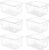 YIHONG 6 Pack Clear Pantry Organizer Bins, Plastic Containers with Handle for Kitchen,Freezer,Cabinet,Closet,Bathroom Under Sink Storage
