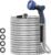 SPECILITE 50ft 304 Stainless Steel Garden Hose Metal, Heavy Duty Water Pipe with Nozzles for Yard, Outdoor – Flexible, Never Kink & Tangle, Puncture Resistant (Sliver)