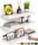 BAYKA White Floating Shelves for Wall, Set of 3, Rustic Wood Wall Shelves with Metal Brackets for Bathroom, Bedroom, Kitchen, or Living Room Decor Organization, Sturdy Storage with 22lb Capacity
