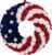 idyllic July 4th Patriotic Americana Wreath Boxwood Handcrafted Memorial Day Wreath Festival Garland Decoration Front Door Wall Home Decor (Blue)