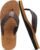 KuaiLu Men’s Yoga Mat Leather Flip Flops with Arch Support Comfortable Cushion Walking Thong Sandals Slip On Indoor Outdoor