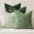 MIULEE Boho Farmhouse Sage Green Throw Pillow Covers 18×18 Inch Set of 4 Mordern Nordic Cushion Covers Soft Corduroy Spring Home Decor for Couch Bed Sofa Living Room Forest Green